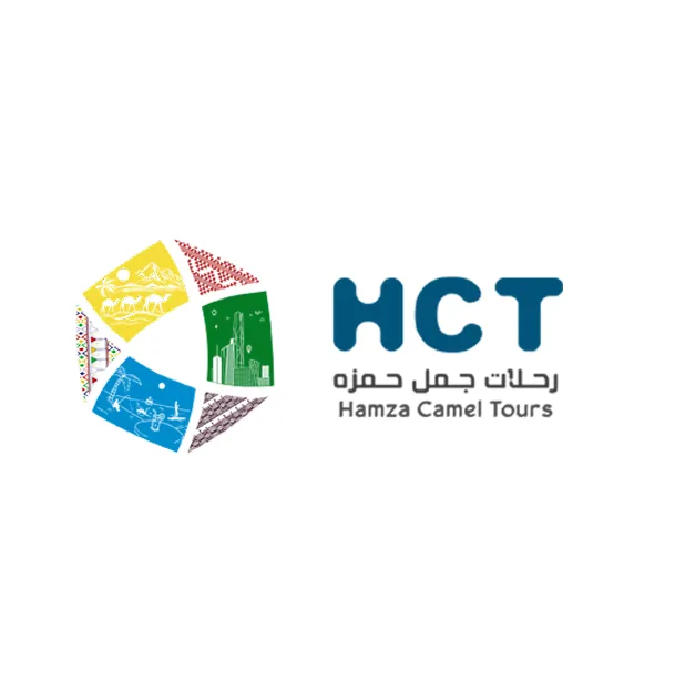 Logo of Hamza camel tour and tourism company.